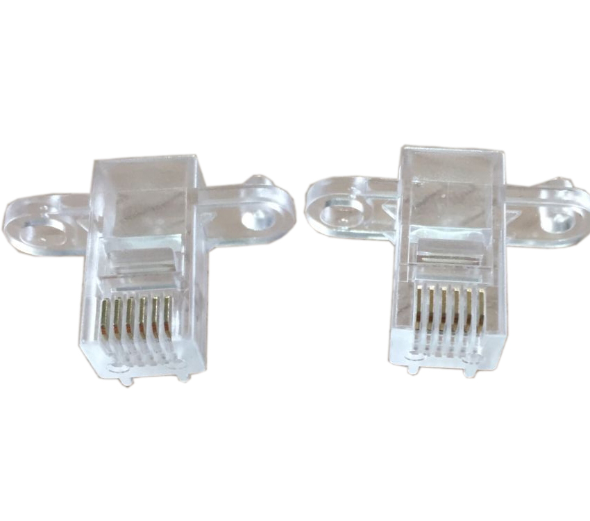 RJ11/RJ45網(wǎng)絡水晶頭6P6C 雙卡位